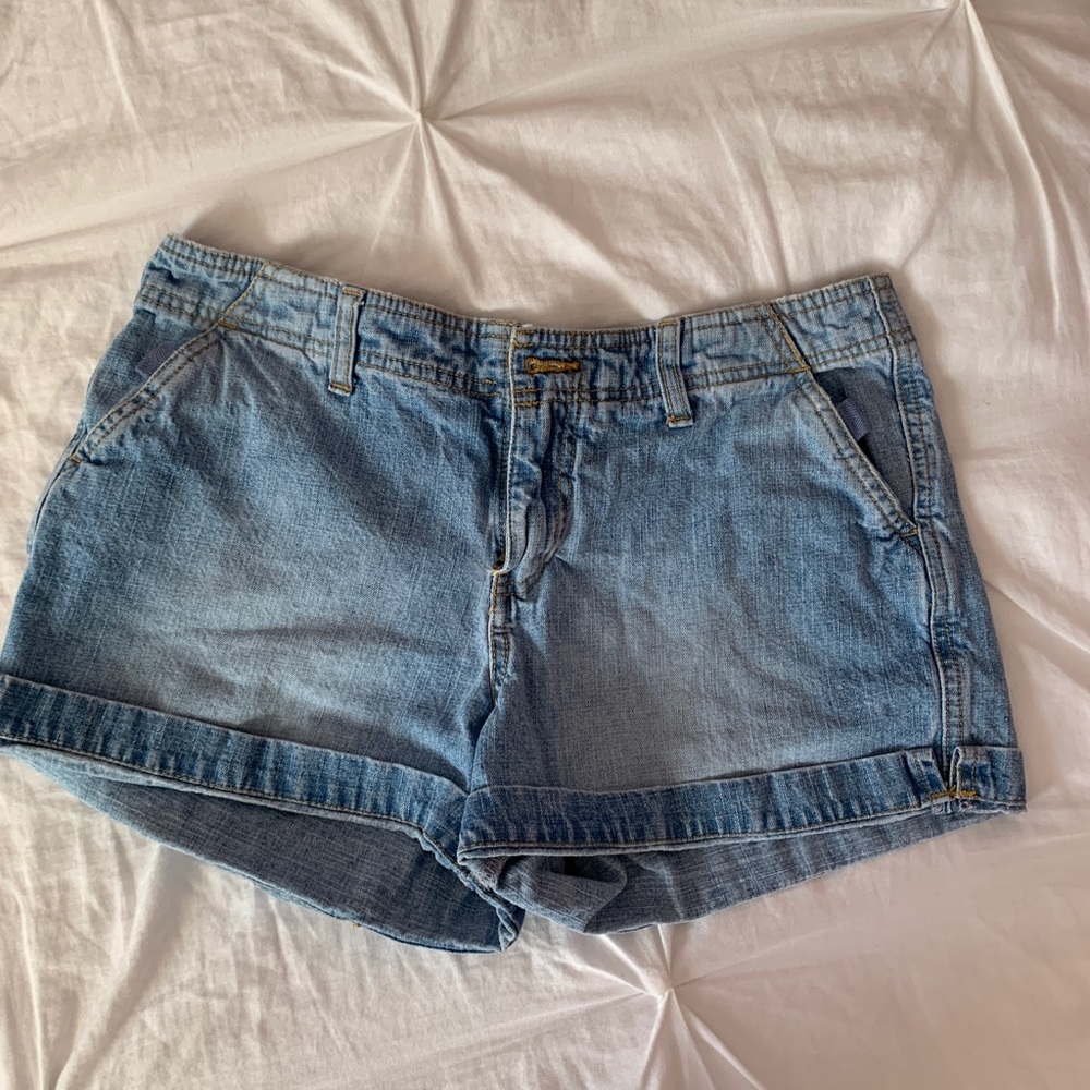 Light-Wash Jean Shorts